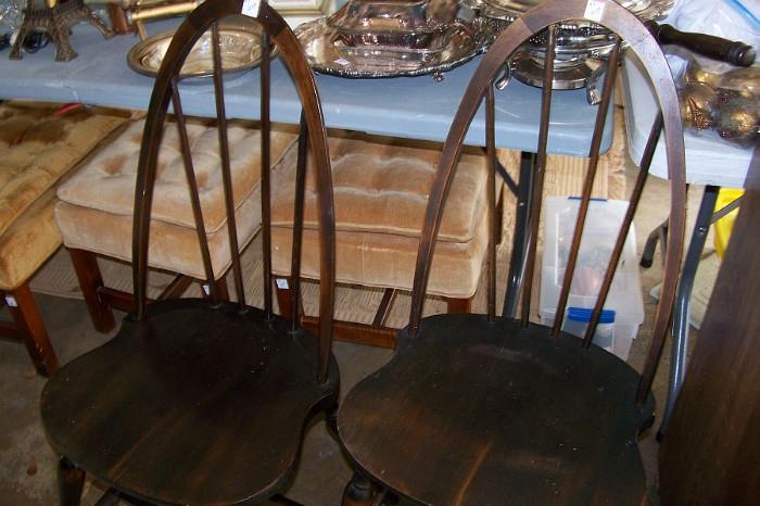 Pair of nice Windsor side chairs - in the garage