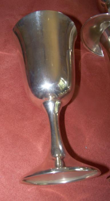 Sterling goblet - one of 8 - priced as a set