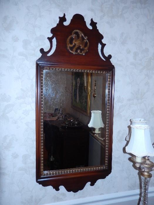 ANTIQUE CHINESE CHIPPENDALE MIRROR