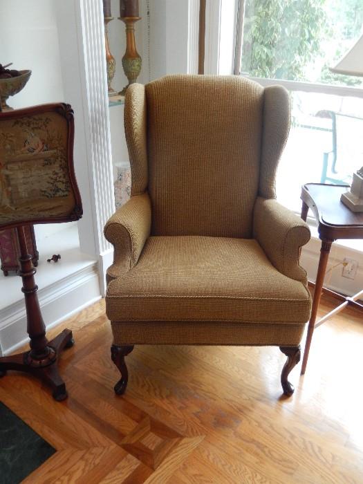 ONE OF TWO VERY NICE WING CHAIRS