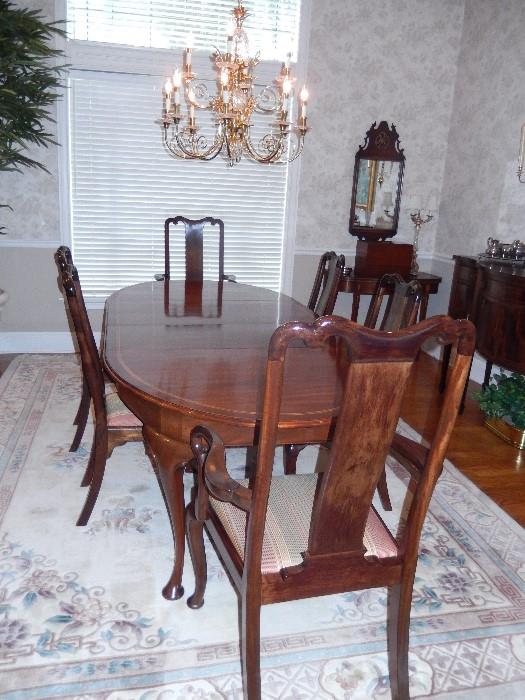 BENCH MADE DINING ROOM TABLE AND CHAIRS