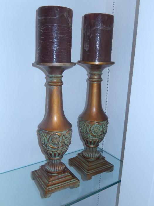 PAIR, LARGE CANDLE STANDS