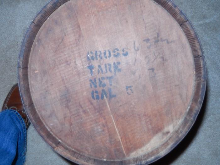 CLOSE UP OF ANOTHER STAMP ON BARREL