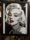 Marilyn Monroe painting encrusted with glitter