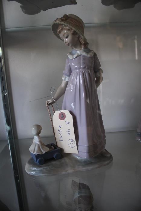 A40 #21 Lladro  Girl With Toy Wagon#5044