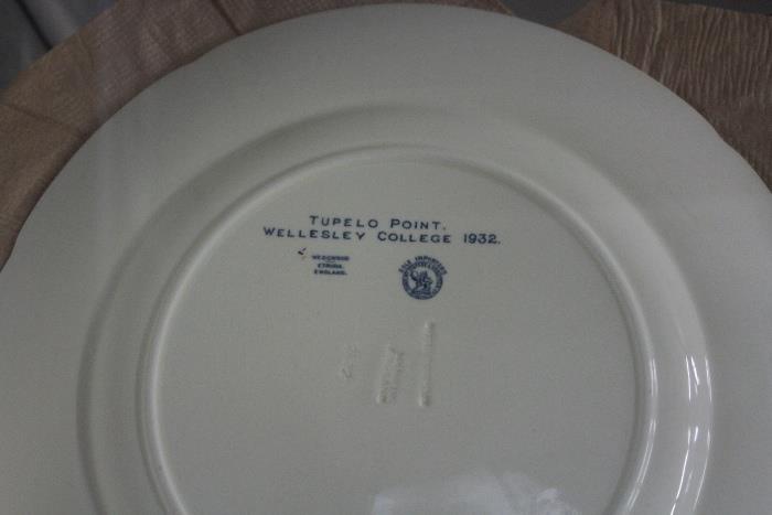 Tupelo Point. Wellesley College 1932 Wedgwood Plates