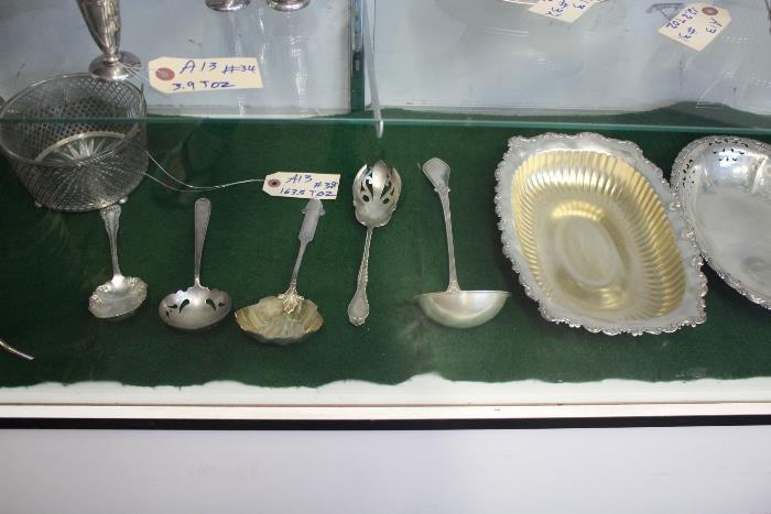 290 Troy Oz Sterling Flatware, Trays, Candles, Salt & Pepper Shakers, Cream & Surgar Dishes