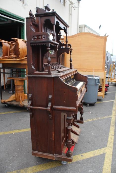A54#10 Mason Hamlin Pump Organ Antique Working Dark Finish Rough Condition of 7-8 #A54562015