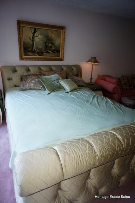 Silk Designer Bed Frame with King Size Mattress