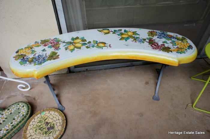 Cottura Hand Painted Bench
