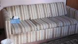 Vintage Contemporary style Castro Convertible Sleeper  Sofa with Striped Upholstery