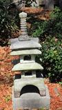 Very Nice Concrete Pagoda...one of many good garden statuary items available in this sale.