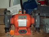 Bench Grinder, 1/2 HP motor,  6 " grinder, medium and coarse grinding wheels,  flexible Gooseneck lamp,