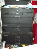 Store House Tool Cabinet wheel mounted... three sections  11 drawers and top section storage