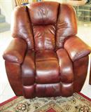 Overstuffed leather Occasional Arm Chair