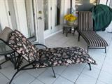 Metal Frame Patio / Porch Set - Loungers with metal frames and cushions