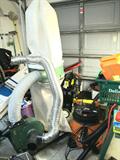 Industrial Dust Collector System, 2 HP; collects dust and dirt down to  5 Micron size; large capacity...70 gal...two collection bags... 5 micron top bag..bottom bag too...4" intake and exhaust dust collector; 1550 CFM air suction capacity