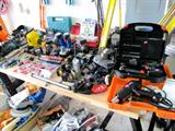 Electric Heat Gun with case; Black & Decker battery powered drill set with case;