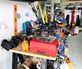 Some of the tools that are available in this sale. Hand Tools,  Power tools.  As pictured...belt sander with case, drill bit sharpener, several electric and battery powered drills, various hand tools.  All items pictured are available.