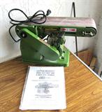 Bench Combination 4" x 36" Belt / 6" Disc Sander.  3/4 HP motor; Adjustable belt sands inside and outside curves; Table tilts to 60 degrees and may be repositioned for use with belt or disc; Safety switch with mitre gauge; Max Speed: 1780 RPMs Disc; 1150 RPMs belt