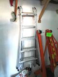 17 Ft Multi- Task Ladder...23 possible configurations to support elevated projects...stepladder, wall ladder, scaffold, workbench, etc.; easily folds for compact storage