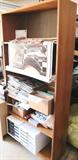 Scan Style Teak Book case with 4 shelves storage; Also shown are collections of muscle car magazines, Playboy Magazines