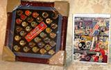 Very Collectible Limited Edition Coca Cola Super Bowl XXXV Commemorative Pin Set ( 177 of 705), framed Set of 32 Coca Cola or Coke National Football League Super Bowl XXXV helmet pins (31 NFL Team helmet pins, an NFL pin and a Super Bowl XXXV pin. These plaques were only to be given to key Coca Cola executives; 1991 Official Super Bowl XXV Game Program (New York Football Giants defeat the Buffalo Bills 20-19...the only Super Bowl game in history decided by one point)