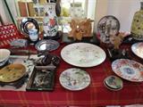 Nice Selection of Oriental Theme Items...lacquerware items, decorator plates, figurines, vases, boxes, and carved figurines.