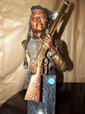 Very Collectible Limited Edition  "Legends" C.A. Pardell's Metal / Composite Art Sculpture entitled "No More Forever"...sculpture of Chief Joseph.  A retired no longer in production  limited edition sculpture that originally sold for $1,500.  (Limited Edition No. 208 of 950)