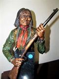 Very Collectible Limited Edition  "Legends" C.A. Pardell's Metal / Composite Art Sculpture entitled "Rebellious"...sculpture of Chief Geronimo.  A retired no longer in production  limited edition sculpture that originally sold for $1,500.  (Limited Edition No. 239 of 950)