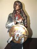 Very Collectible Limited Edition  "Legends" C.A. Pardell's Metal / Composite Art Sculpture entitled "Defiant Comanche"...sculpture of Chief Quantah Parker.  A retired no longer in production  limited edition sculpture that originally sold for $1,300.  (Limited Edition No. AP of 950)