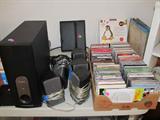 Magnavox Surround Sound System; Also shown are some of the collection of CDs that are available in this sale.