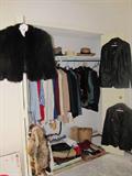 Some of the Clothingincluding some vintage items, in this sale...many are designer name brands like Liz Claiborne, Jones, Elisabeth, others...coats / jackets including like new leather jackets; Also Ladies Purses / handbags, Accessories