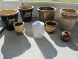 Some of the decorative pots available in this sale...also available but not shown are potted plants and garden / landscape decorations