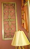 Accent Table Lamp...one of two matching; Also shown is a nicely scrolled panel artworks that is also available