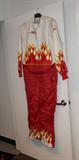 Racing Suit worn by Phil Simms...it was called his "Elvis suit"...excellent condition...beautiful flame colored accents