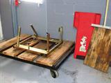 Heavy duty wheeled cart and creeper.
