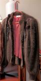 Vintage Ladies  Fur Coat with mink accents
