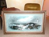 Vintage Large Original Oil Seascape by Sandler...listed artist...signed by artist