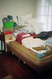 Vintage Mid Century Sumter Bed Set (matching to dresser, chest of drawers and night stands pictured separately) As pictured Double sized Bed Set - Headboard with storage, mattress, boxsprings, frame