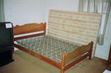 Early American Style Double Bed Set. Headboard, footboard, Mattress, bedsprings