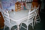 Southwestern Style Dining Set - Dining Table with Tile Top, 4 matching chairs