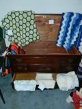 Vintage Cedar Chest & Linens