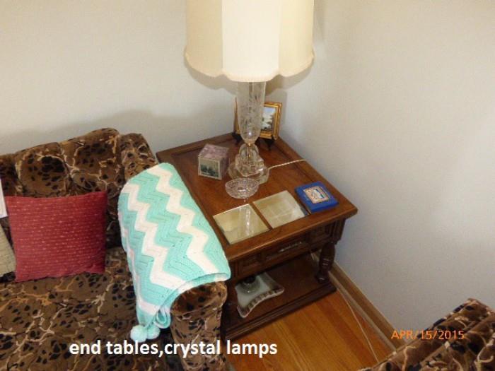 End Tables, Crystal Lamps