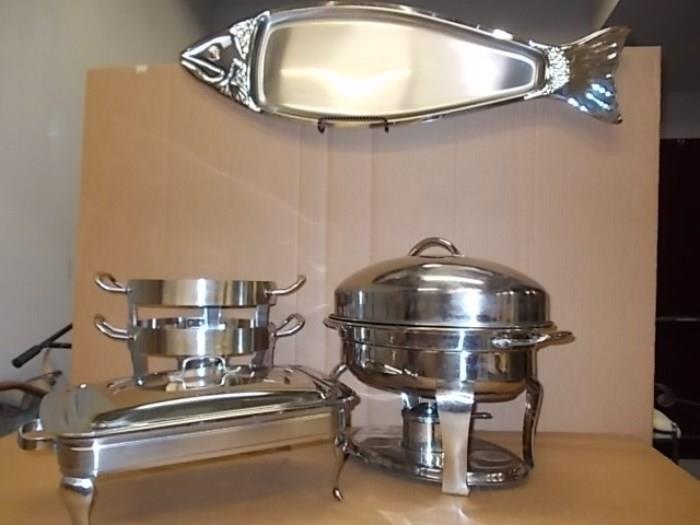 Chafing Dishes and serving pieces