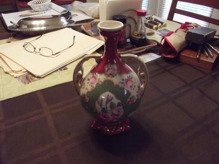 Hand Painted Oriental Vase