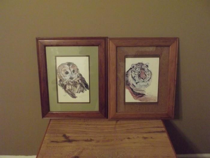 Owl and Tiger Art