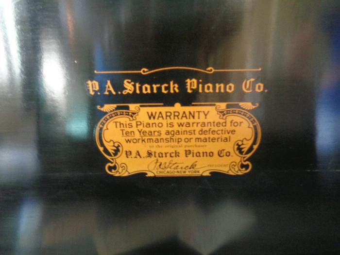 P A Stark Antique Piano