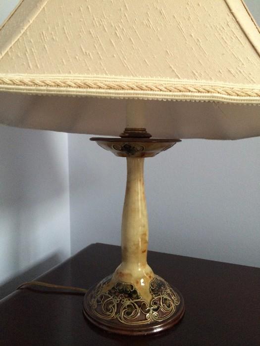 Royal Doulton candlestick lamp.