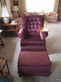 Chair, swivel, rock with ottoman